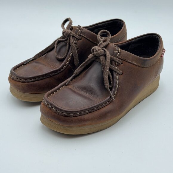 Clarks Collection Wallabees Brown Leather Chukka Boots Moccasins Driving Shoes - Picture 8 of 8